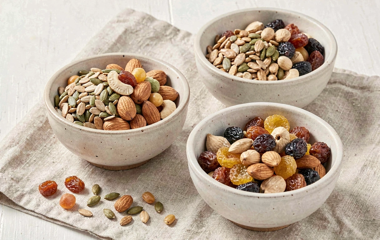 Frutos secos y semillas nutritivas