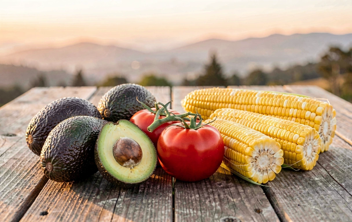 Ingredientes frescos de temporada